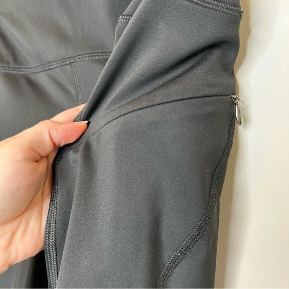 Athleta Womens Size XS Contender Capri Pants Black Mesh Cropped Legging Workout - Picture 7 of 13